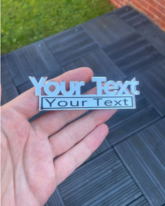 Personalised 3D Car Badge